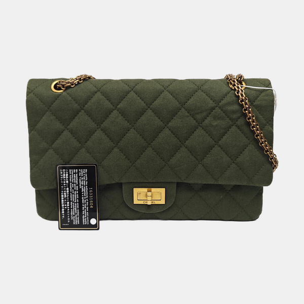 2.55 227 Quilted Canvas Green