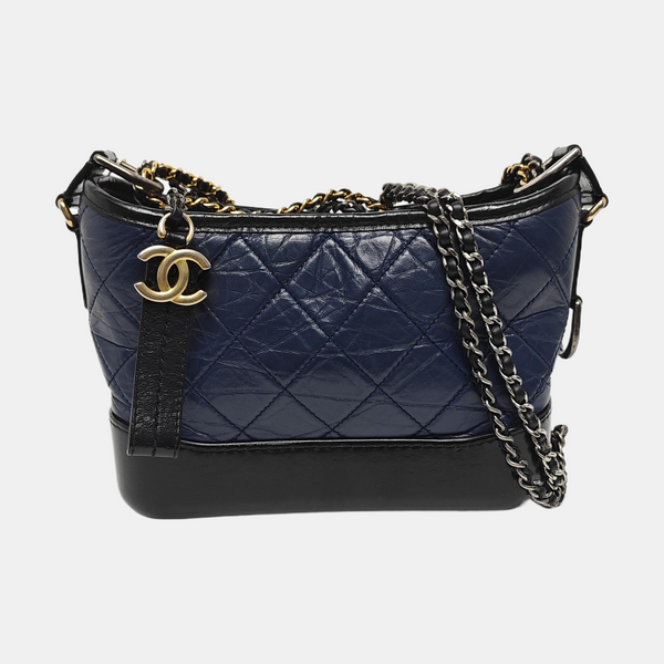 Authenticated pre-owned GABRIELLE Quilted Calfskin Blue - Shoulder Bag at Looply