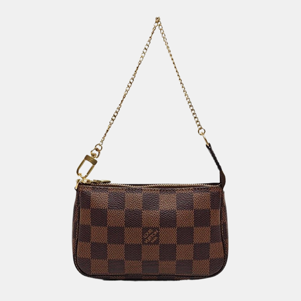 ACCESSOIRES Mini Damier Ebene Coated Canvas Brown