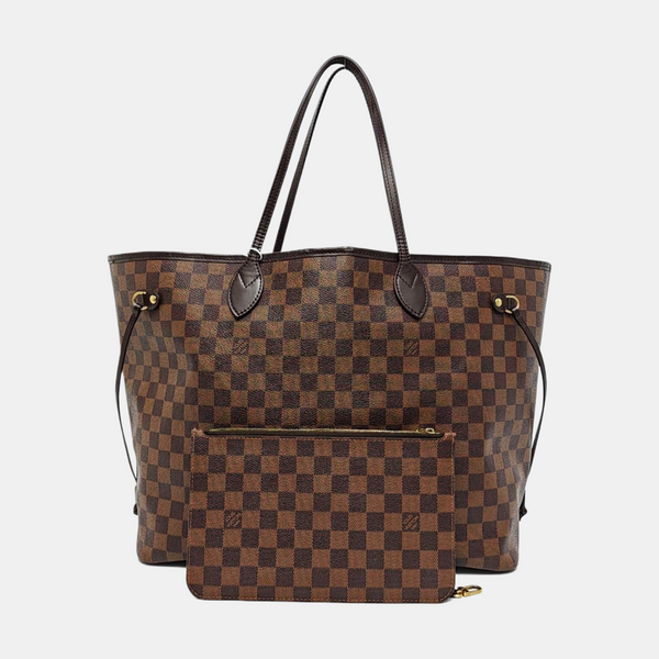 NEVERFULL GM Damier Ebene Coated Canvas Brown