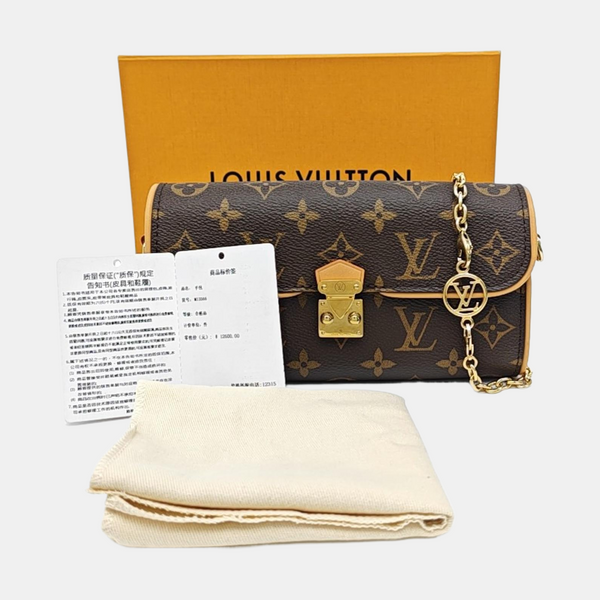 Pochette Camille Monogram Coated Canvas Brown