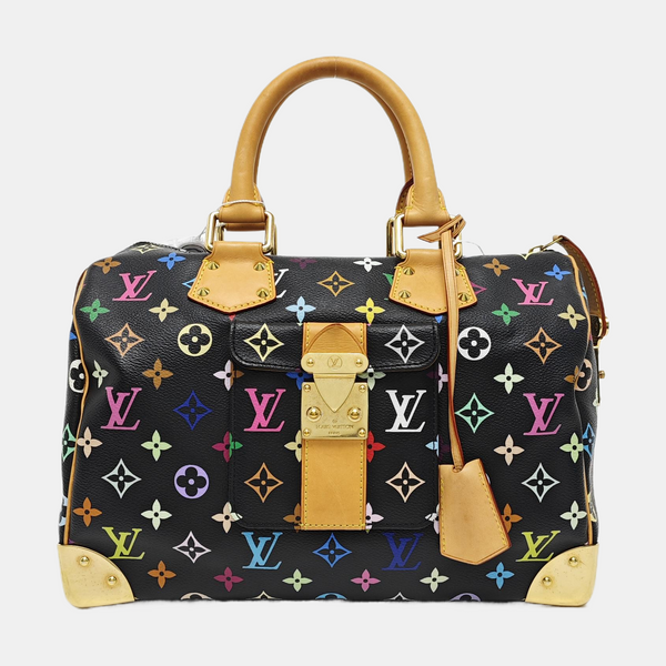 LV × TM SPEEDY 30 Monogram Coated Canvas Black