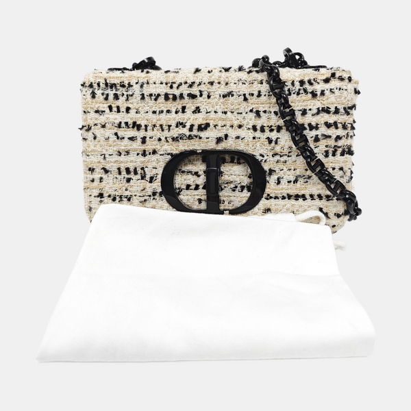 Dior Caro Small Cannage Wool White