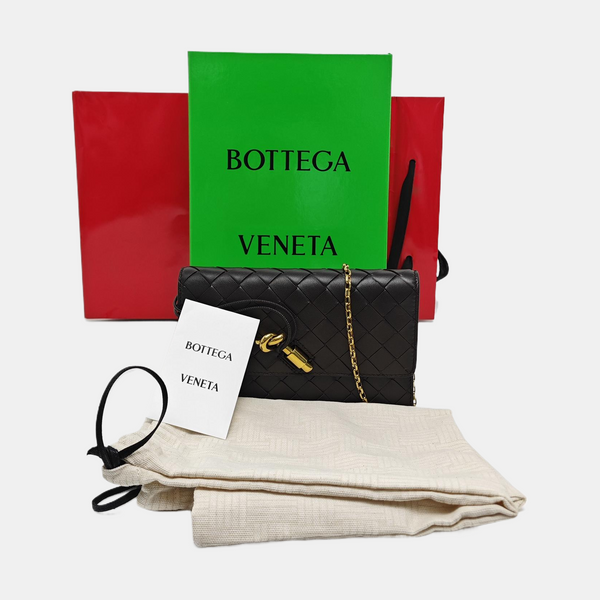 Authenticated pre-owned Andiamo Lambskin Brown - Crossbody Bag at Looply