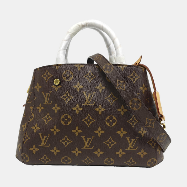 MONTAIGNE Monogram Coated Canvas Brown