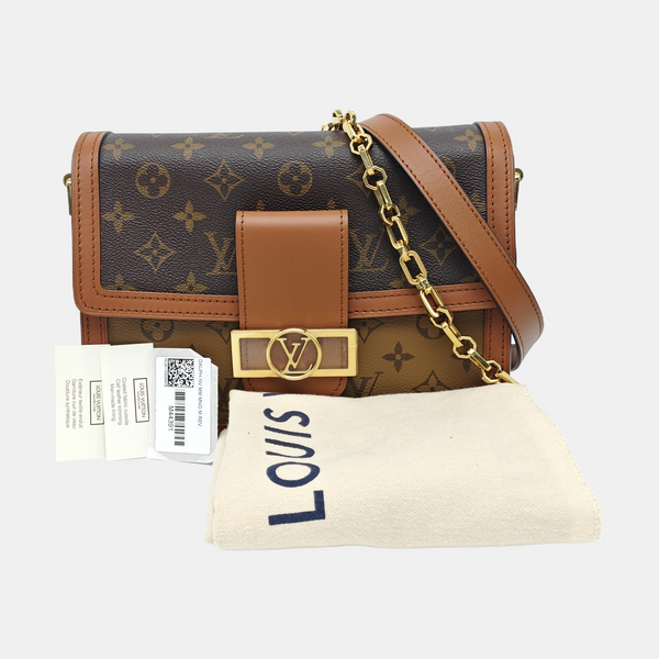 DAUPHINE MM Monogram Coated Canvas Brown
