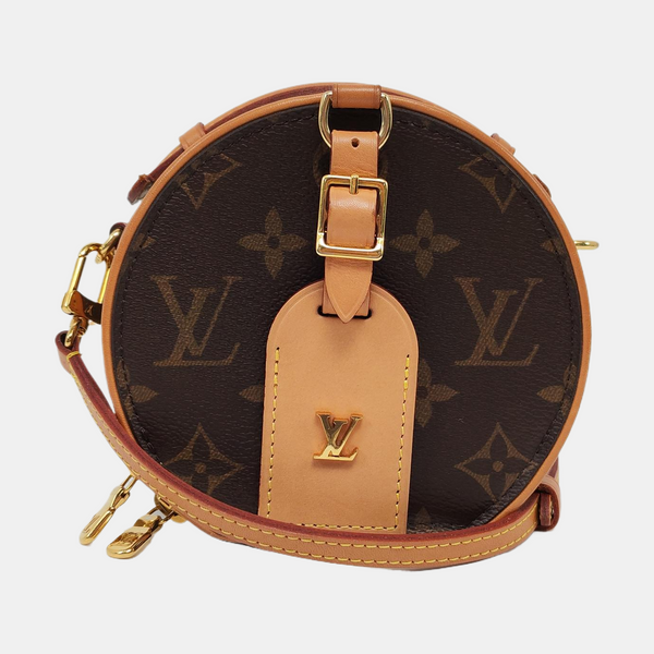 BOITE CHAPEAU Mini Monogram Coated Canvas Brown