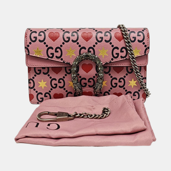 Dionysus Super Mini Monogram Calfskin Pink