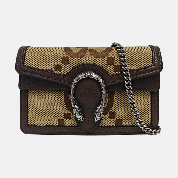 Dionysus Super Mini Monogram Canvas Beige