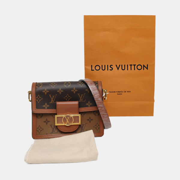 DAUPHINE Mini Monogram Coated Canvas Brown