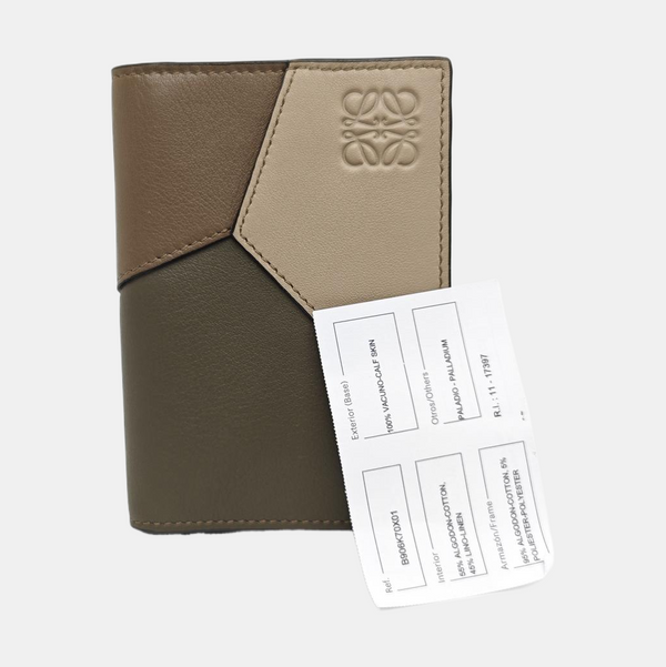 Puzzle Calfskin Multicolor Card Holder