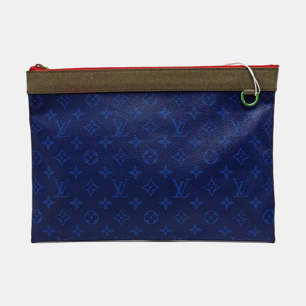 DISCOVERY Monogram Coated Canvas Blue