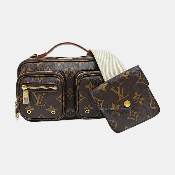 UTILITY Monogram Coated Canvas Brown