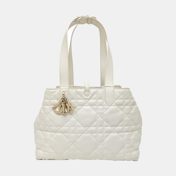 Toujours Medium Cannage Calfskin White