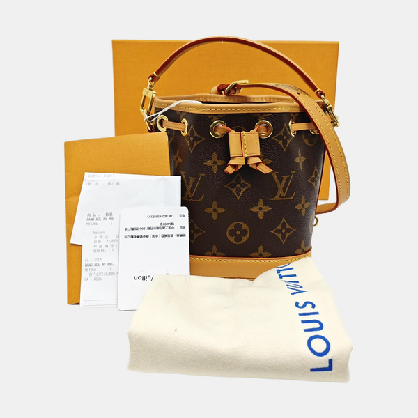 NOÉ Nano Monogram Coated Canvas Brown