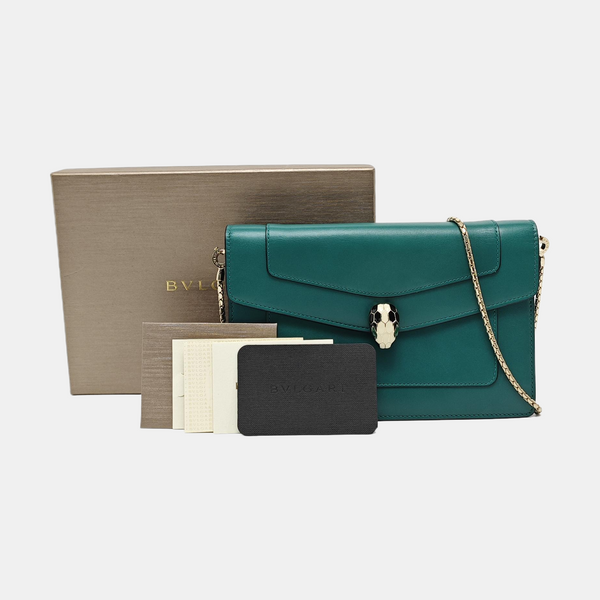 SERPENTI FOREVER Quilted Calfskin Green