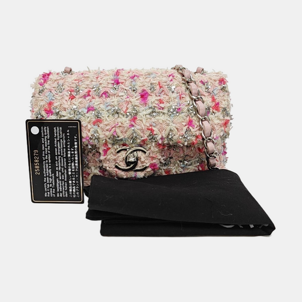 CLASSIC FLAP Mini Wool Pink