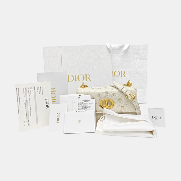 Miss Caro Mini Calfskin White