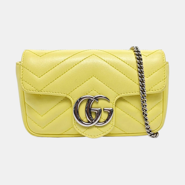 GG Marmont Mini Quilted Calfskin Yellow
