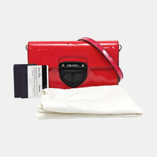 Patent Leather Shoulder Bag Orange