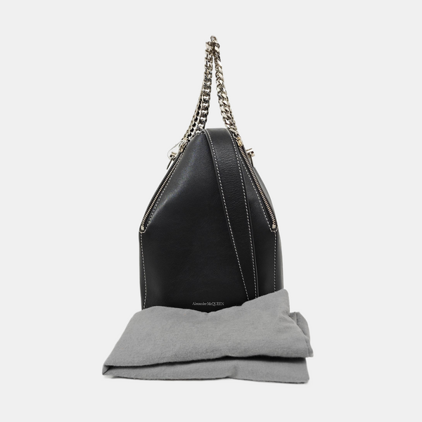 Calfskin Top Handle Bag Black