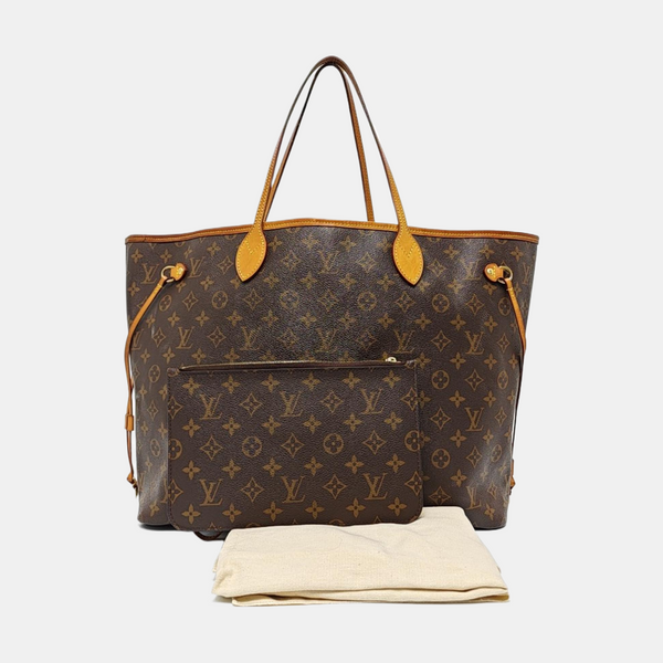 NEVERFULL GM Monogram Coated Canvas Brown