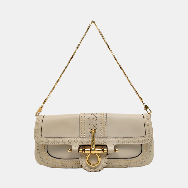 Snaffle Bit Calfskin White