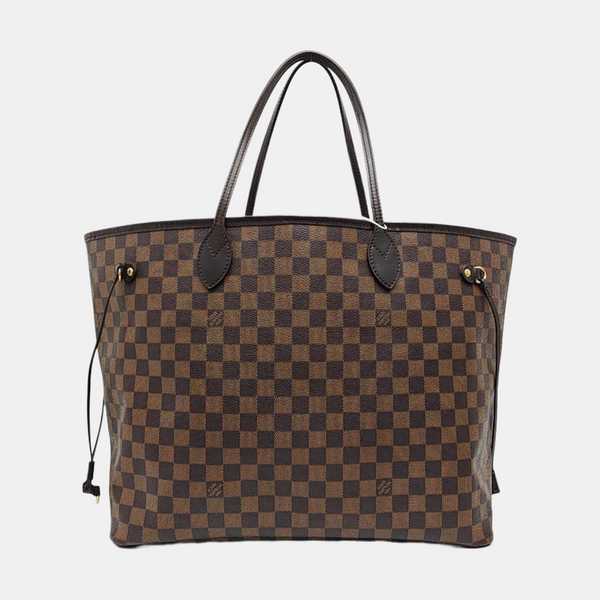 NEVERFULL GM Damier Ebene Coated Canvas Brown