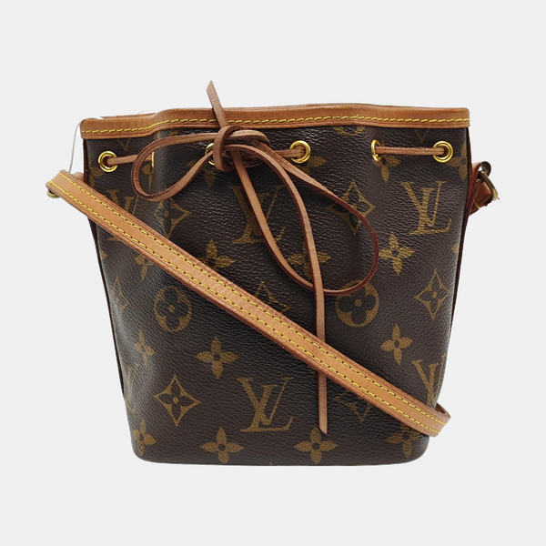 NÉONOÉ Nano Monogram Coated Canvas Brown