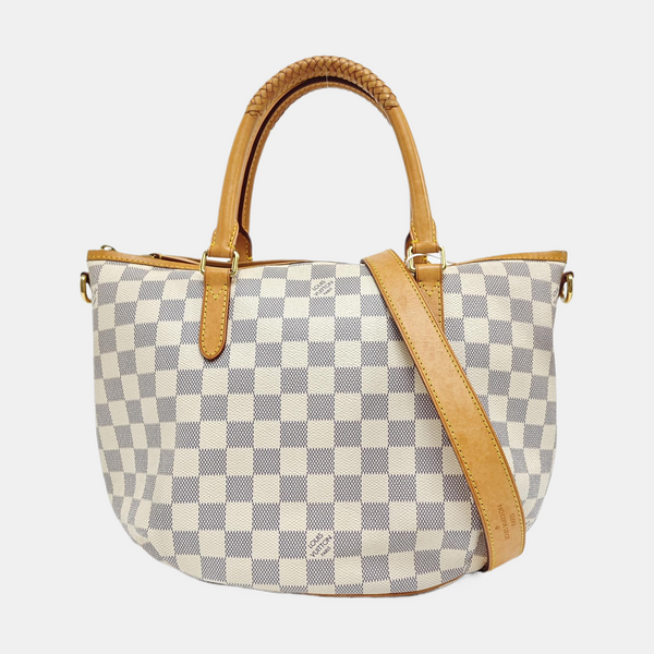 RIVIERA PM Damier Azur Coated Canvas White