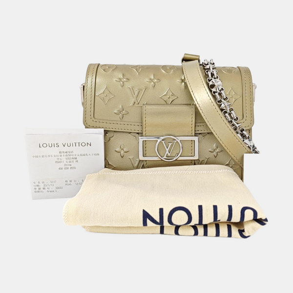 DAUPHINE Mini Monogram Calfskin Beige
