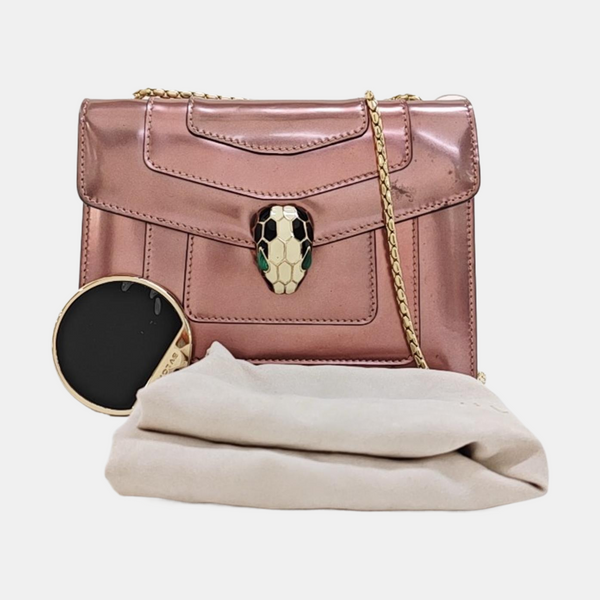 SERPENTI FOREVER Small Patent Leather Pink