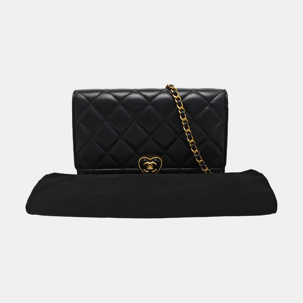 WOC Quilted Lambskin Black