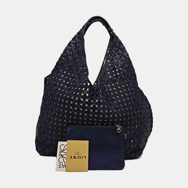 Calfskin Top Handle Bag Blue