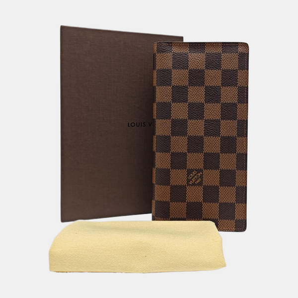 Damier Ebene Coated Canvas Wallet Brown