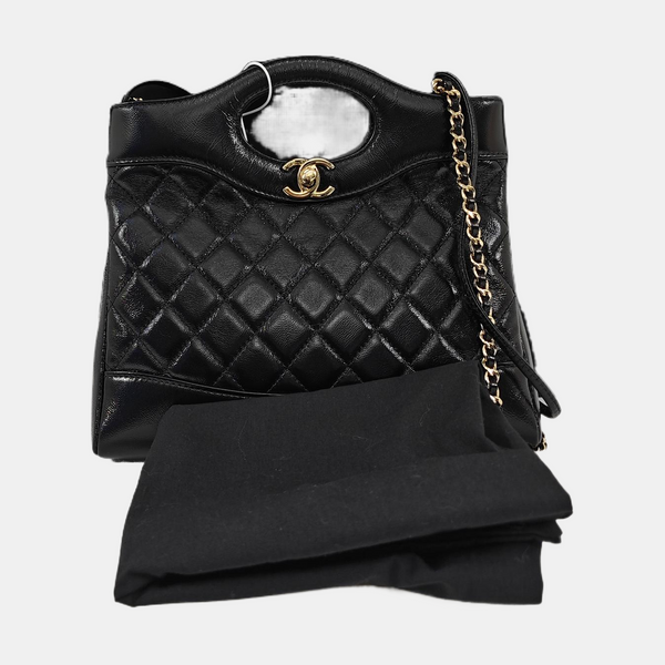 CHANEL 31 Mini Quilted Calfskin Black
