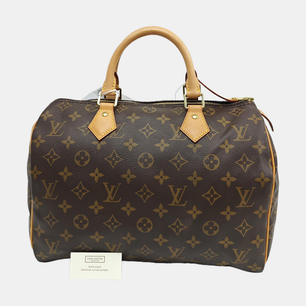 SPEEDY 30 Monogram Coated Canvas Brown