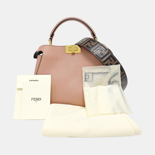 Peekaboo Essential Medium Calfskin Pink