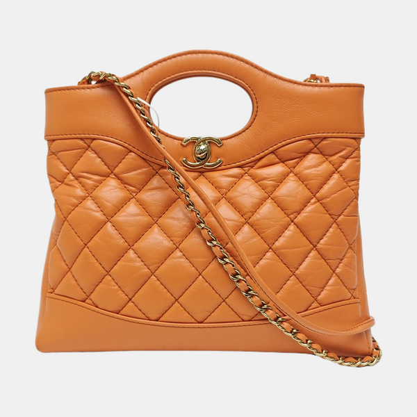CHANEL 31 Mini Quilted Calfskin Orange
