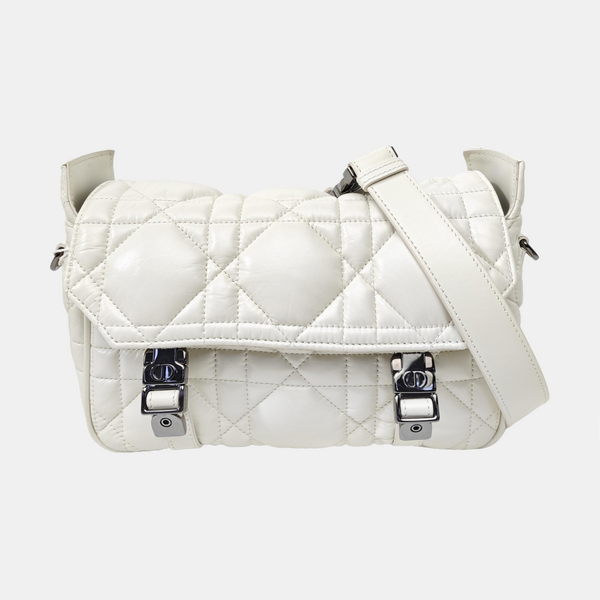Diorcamp Small Cannage Calfskin White