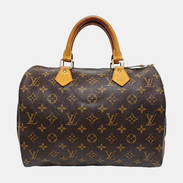 SPEEDY 30 Monogram Coated Canvas Brown