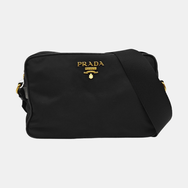 Nylon Shoulder Bag Black