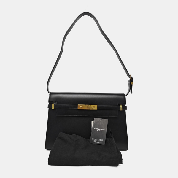 MANHATTAN Medium Calfskin Black