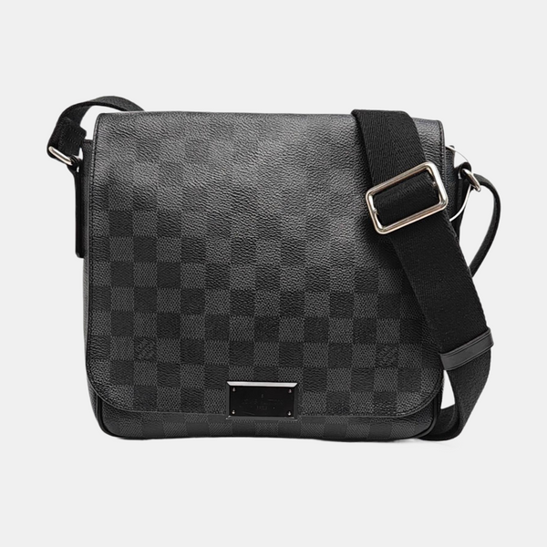 DISTRICT PM Damier Graphite Coated Canvas Gray