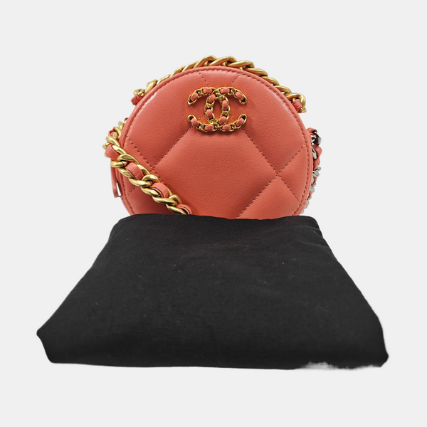 CHANEL 19 Small Quilted Lambskin Pink