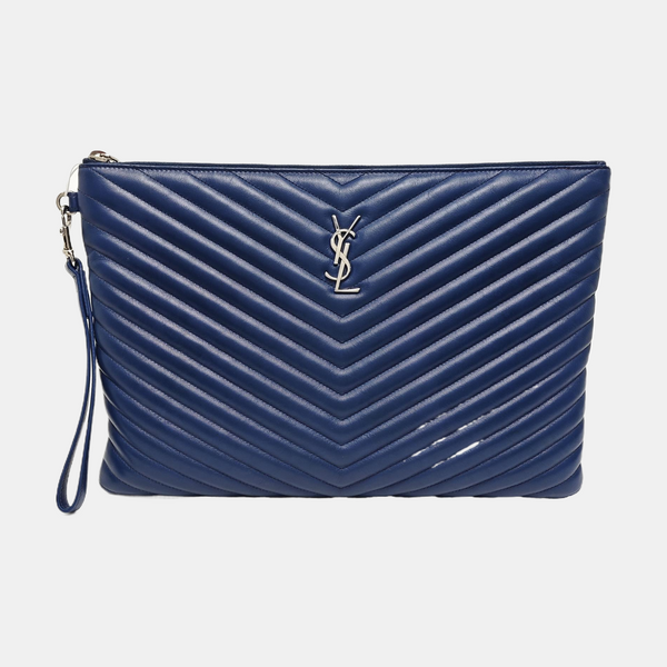 MONOGRAM Chevron Calfskin Blue
