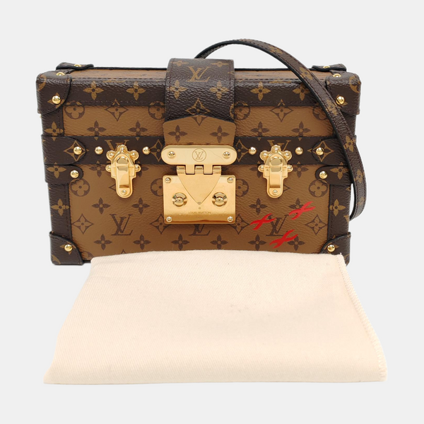 PETITE MALLE Monogram Coated Canvas Brown