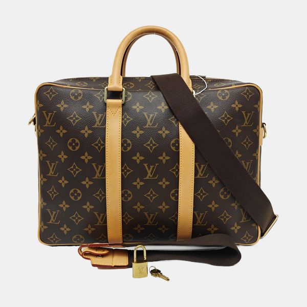 Monogram Coated Canvas Shoulder Bag Brown
