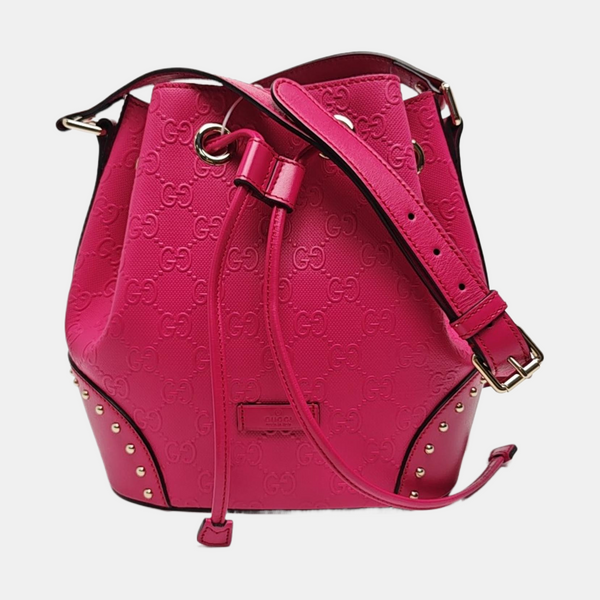 Monogram Calfskin Bucket Bag Red