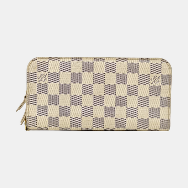 INSOLITE Damier Azur Coated Canvas White Wallet